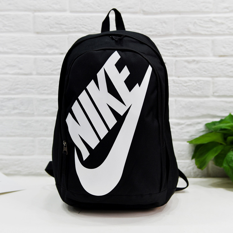 Nike Backpack with Big NIKE Logo Black White